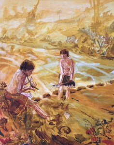 Sticks and stones, 155cm x 122cm, Oil on canvas, 2020