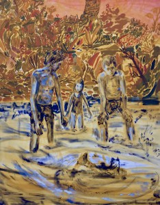 Rivierwandeling, 155cm x 122cm, Oil on canvas, 2020