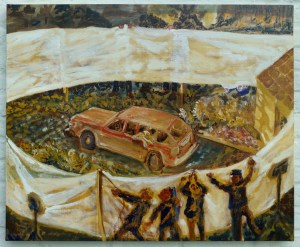 Het complot van de reis, 60cm x 73cm, olieverf op doek.