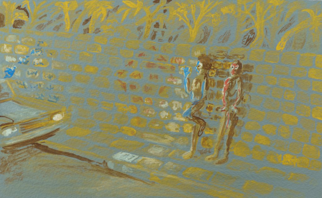 Errare, Dwalingen in de verf III, 13cm x 21cm, Gouache on paper, 2021