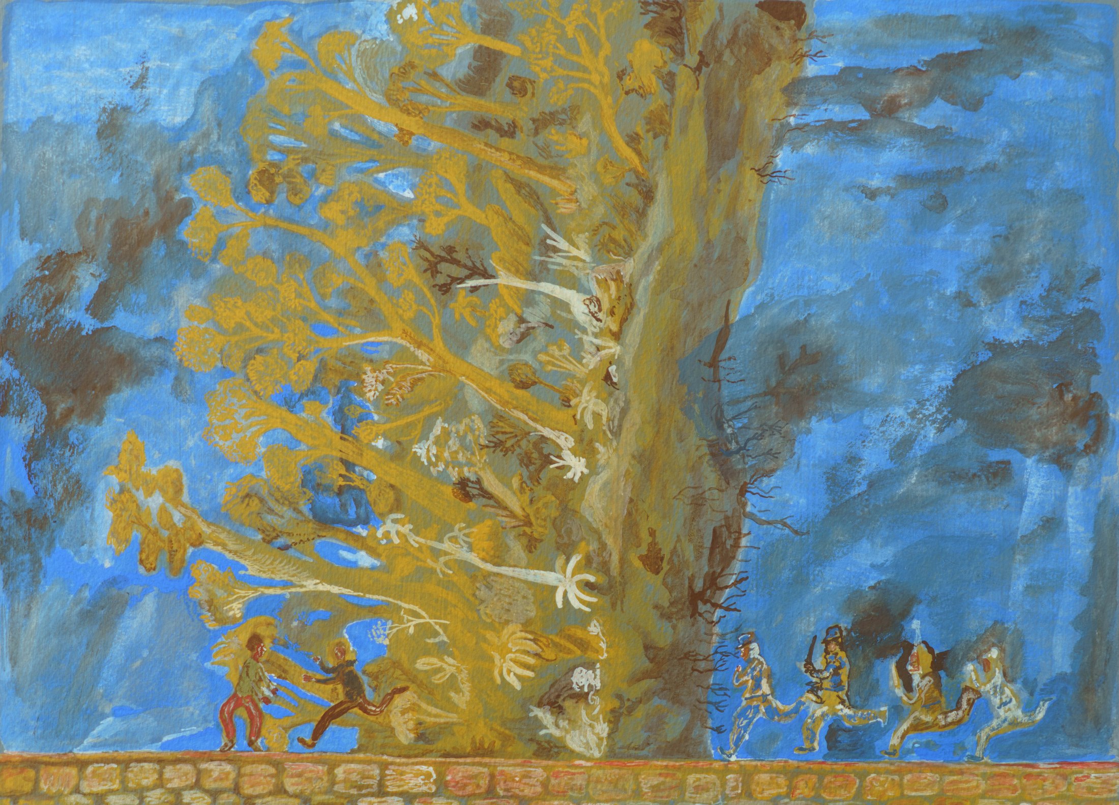 Errare, Dwalingen in de verf IV, 26cm x 36cm, Gouache on paper, 2021