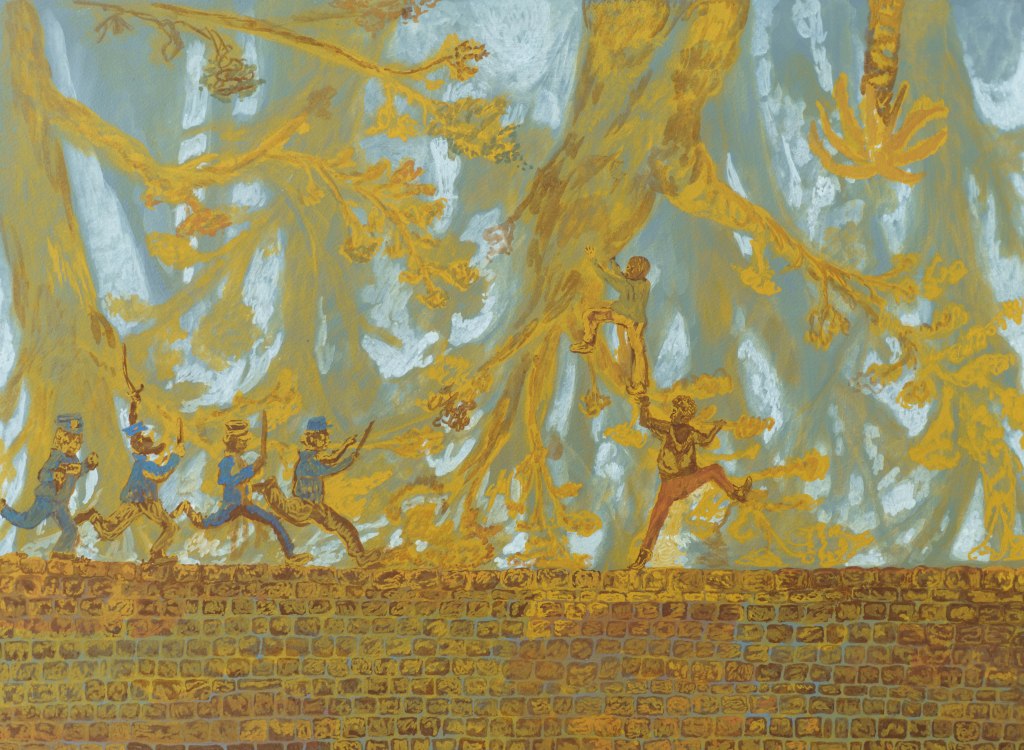 Errare, Dwalingen in de verf IX, 41cm x 56cm, Gouache on paper, 2021